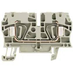Through terminal block, spring balancer connection, 0.5-6.0 mm², 2 pole, 32 A, 8 kV, gray, 1683630000