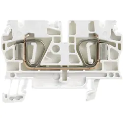Through terminal block, spring balancer connection, 0.5-6.0 mm², 2 pole, 32 A, 8 kV, white, 1683640000