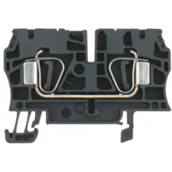 Through terminal block, spring balancer connection, 0.5-6.0 mm², 2 pole, 32 A, 8 kV, black, 1683650000