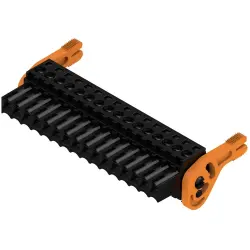 Socket header, 16 pole, pitch 3.5 mm, straight, black, 1688020000