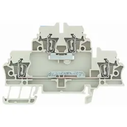 Multi level terminal block, spring balancer connection, 0.5-2.5 mm², 20 A, 6 kV, dark beige, 1689960000