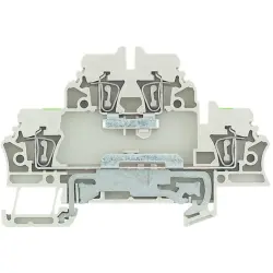 Multi level terminal block, spring balancer connection, 0.5-2.5 mm², 20 A, 6 kV, dark beige, 1689970000