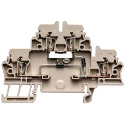Component terminal block, spring balancer connection, 0.5-2.5 mm², 10 A, 6 kV, dark beige, 1690060000 - 1