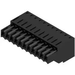 Socket header, 11 pole, pitch 3.5 mm, straight, black, 1690510000