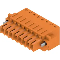 Socket header, 8 pole, pitch 3.5 mm, straight, orange, 1690940000