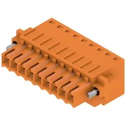 Socket header, 9 pole, pitch 3.5 mm, straight, orange, 1690950000