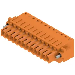 Socket header, 12 pole, pitch 3.5 mm, straight, orange, 1690980000