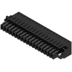 Socket header, 18 pole, pitch 3.5 mm, straight, black, 1691270000