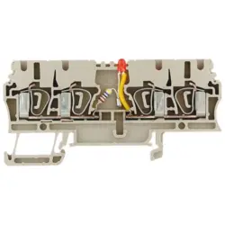 Through terminal block, spring balancer connection, 0.5-4.0 mm², 4 pole, 50 mA, 6 kV, dark beige, 1692590000