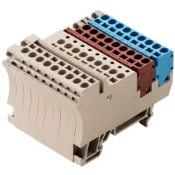 Initiator/actuator terminal block, spring balancer connection, 0.5-2.5 mm², 2 pole, 17.5 A, 4 kV, dark beige, 1692630000