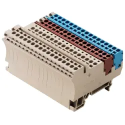 Initiator/actuator terminal block, spring balancer connection, 0.5-2.5 mm², 2 pole, 17.5 A, 4 kV, dark beige, 1692640000