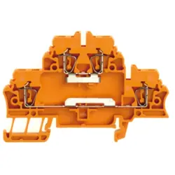 Multi level terminal block, spring balancer connection, 0.5-2.5 mm², 20 A, 6 kV, orange, 1694140000