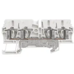 Protective conductor terminal, spring balancer connection, 0.5-4.0 mm², 4 pole, 300 A, 8 kV, white, 1698110000
