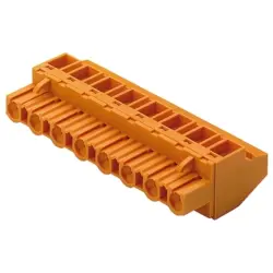 Socket header, 10 pole, pitch 7.5 mm, angled, orange, 1701870000