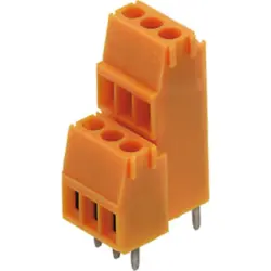 PCB terminal, 16 pole, pitch 3.5 mm, AWG 28-14, 10 A, screw connection, orange, 1703760000