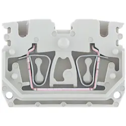 Through terminal block, spring balancer connection, 0.5-2.5 mm², 2 pole, 24 A, 8 kV, dark beige, 1704350000