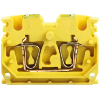 Through terminal block, spring balancer connection, 0.5-2.5 mm², 2 pole, 24 A, 8 kV, yellow, 1704530000 - 1