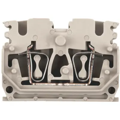 Through terminal block, spring balancer connection, 0.5-2.5 mm², 4 pole, 24 A, 8 kV, dark beige, 1704540000 - 1