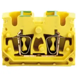 Through terminal block, spring balancer connection, 0.5-2.5 mm², 4 pole, 24 A, 8 kV, yellow, 1704720000