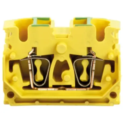Through terminal block, spring balancer connection, 0.5-2.5 mm², 4 pole, 24 A, 8 kV, yellow, 1704720000 - 1