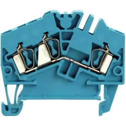 Through terminal block, spring balancer connection, 0.5-2.5 mm², 3 pole, 24 A, 8 kV, blue, 1706040000