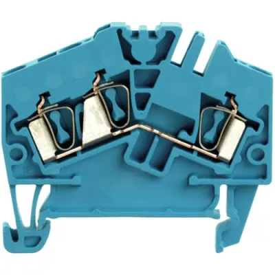 Through terminal block, spring balancer connection, 0.5-2.5 mm², 3 pole, 24 A, 8 kV, blue, 1706040000 - 1