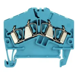 Through terminal block, spring balancer connection, 0.5-2.5 mm², 4 pole, 24 A, 8 kV, blue, 1706070000