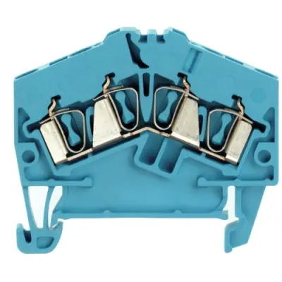 Through terminal block, spring balancer connection, 0.5-2.5 mm², 4 pole, 24 A, 8 kV, blue, 1706070000 - 1