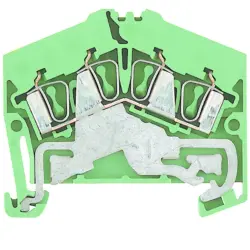 Protective conductor terminal, spring balancer connection, 0.5-2.5 mm², 4 pole, 300 A, 8 kV, yellow/green, 1706100000