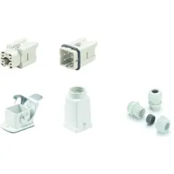 Connector kit, size 1, 4 pole + PE , IP65, 1712600000