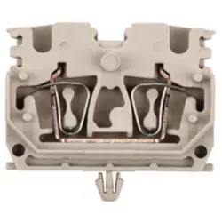 Through terminal block, spring balancer connection, 0.5-2.5 mm², 2 pole, 24 A, 8 kV, dark beige, 1712820000
