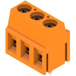 PCB terminal, 3 pole, pitch 5 mm, AWG 24-14, 15 A, screw connection, orange, 1715320000