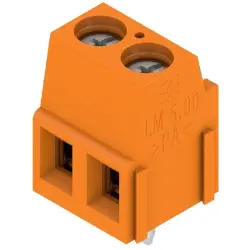 PCB terminal, 2 pole, pitch 5.08 mm, AWG 24-14, 15 A, screw connection, orange, 1716080000