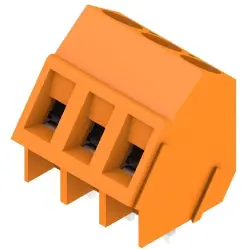 PCB terminal, 3 pole, pitch 5.08 mm, AWG 24-14, 15 A, screw connection, orange, 1716130000