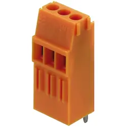 PCB terminal, 2 pole, pitch 3.5 mm, AWG 28-14, 10 A, screw connection, orange, 1716710000