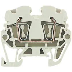 Through terminal block, spring balancer connection, 0.5-2.5 mm², 2 pole, 24 A, 6 kV, dark beige, 1720920000