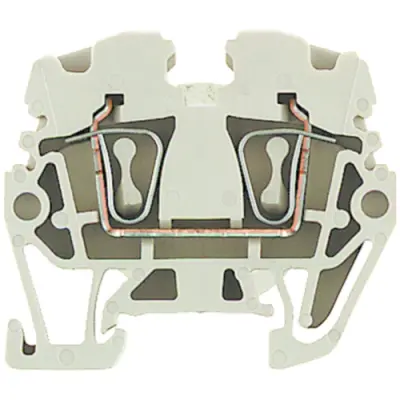 Through terminal block, spring balancer connection, 0.5-2.5 mm², 2 pole, 24 A, 6 kV, dark beige, 1720920000 - 1
