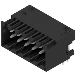 Pin header, 12 pole, pitch 3.5 mm, angled, black, 1728020000