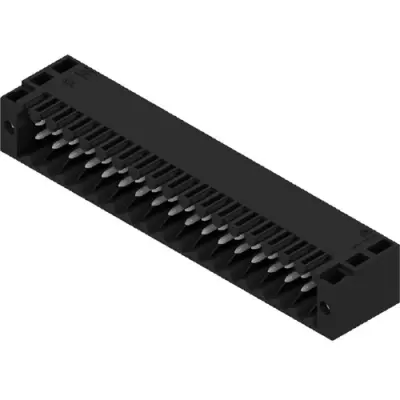 Pin header, 36 pole, pitch 3.5 mm, angled, black, 1728780000 - 1