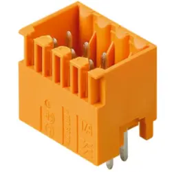 Pin header, 6 pole, pitch 3.5 mm, straight, orange, 1728790000
