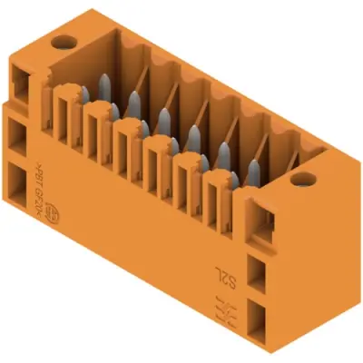 Pin header, 14 pole, pitch 3.5 mm, straight, orange, 1729470000 - 1