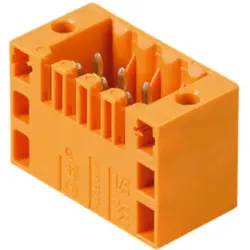 Pin header, 20 pole, pitch 3.5 mm, straight, orange, 1729500000