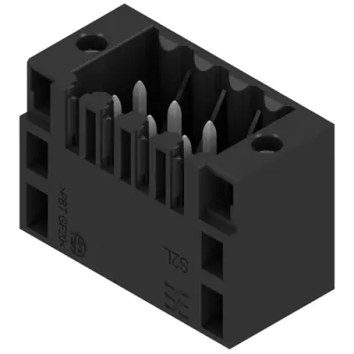 Pin header, 8 pole, pitch 3.5 mm, straight, black, 1729600000 - 1