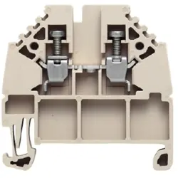 Through terminal block, screw connection, 0.5-4.0 mm², 2 pole, 24 A, 8 kV, dark beige, 1730940000