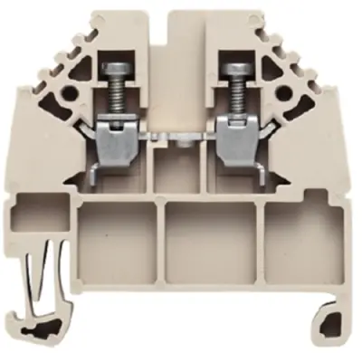 Through terminal block, screw connection, 0.5-4.0 mm², 2 pole, 24 A, 8 kV, dark beige, 1730940000 - 1