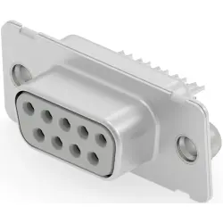 D-Sub socket, 9 pole, standard, equipped, straight, solder pin, 1-1393483-9