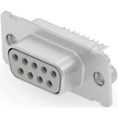 D-Sub socket, 9 pole, standard, equipped, straight, solder pin, 1-1393483-9 - 1