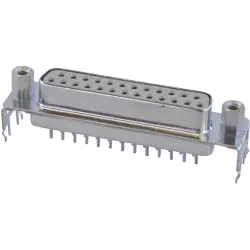 D-Sub socket, 25 pole, standard, equipped, straight, solder pin, 7-1393740-2