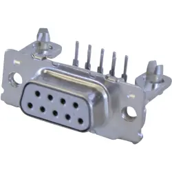 D-Sub socket, 9 pole, standard, equipped, straight, solder pin, 8-1393480-1