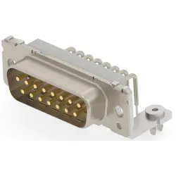 D-Sub plug, 15 pole, standard, equipped, straight, solder pin, 4-1393479-4